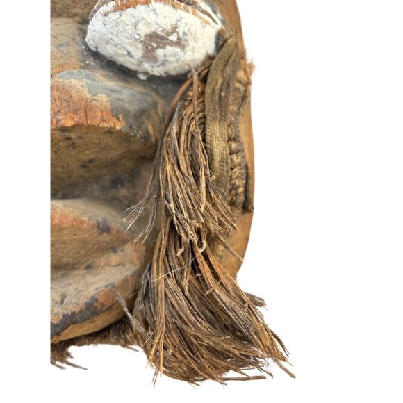 Dan Tribal Wooden Mask Wall Art Natural Fiber Guere Tribe  mask Ivory Coast 1950 - Picture 8 of 16